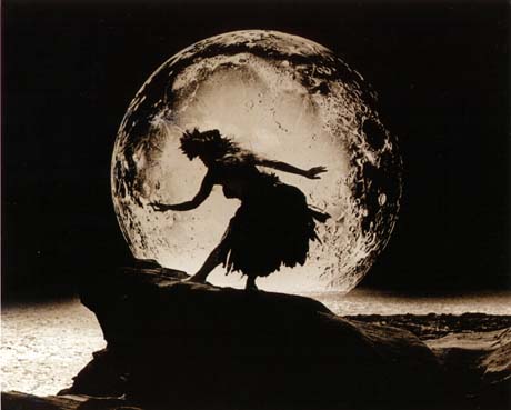 Moon Dancer of Hawaii Original Sepia Photograph by Alan Houghton