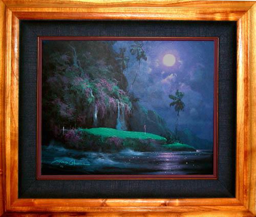 "Moonlit Green" Published Original Oil by James Coleman