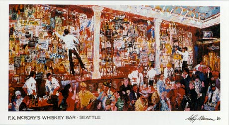 "F.X. McROY'S WHISKEY BAR" by Leroy Neiman