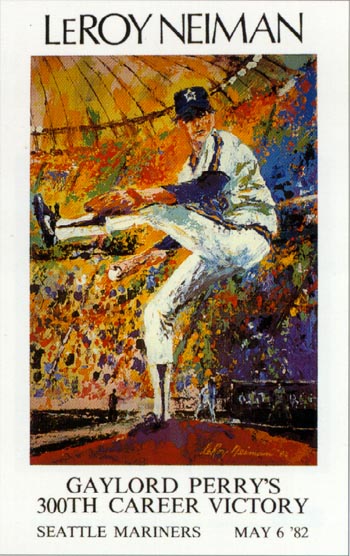 "GAYLORD PERRY" by Leroy Neiman