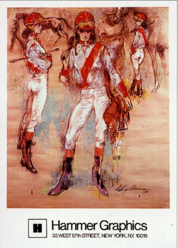 "GIRL JOCKEY" by Leroy Neiman